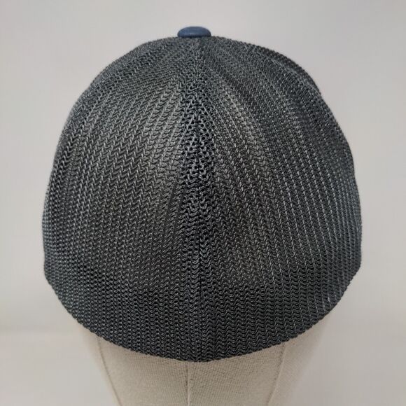 Front Runner Leather Patch Fitted Mesh Back Trucker Hat Blue One Size - Picture 5 of 7